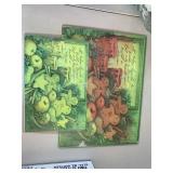 Two glass cutting boards