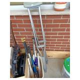 Baseball bat and crutches
