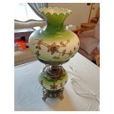 Fancy gone with the wind style lamp damaged as is