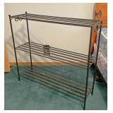 Wrought iron three tier shelf