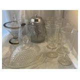 Etched and pressed glass