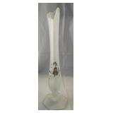 Fenton frosted bud vase