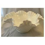 Fenton milk hobnail fluted bowl