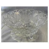 Fenton clear glass 3 footed berry dish