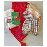 Few linens Christmas and washcloth britches
