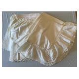 Queen size bed skirt with two pillow shams
