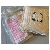 Crocheted pillow shams