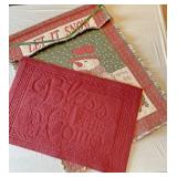 Christmas rug and wall hanging