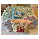 Queen size Comforter with tears, pillow shams