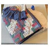 Queen size quilt type bedspread with Sham and
