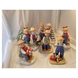Home interior denim days Christmas figurines