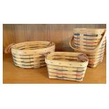3 - Longaberger (seconds) Heartland darning, woven