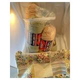 Bag of earth tone red heart yarn