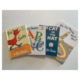 Dr. Seuss books fox in socks, ABC, cat in the