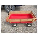 Red gardening wagon