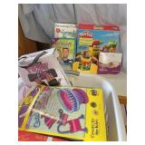 Tub miscellaneous toys crayons crafts child