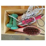 Curling iron dumbbells brushes