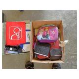 Two boxes lunchbox bags etc.