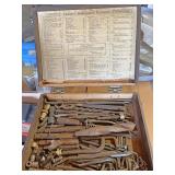 Allen wrenches drillbits chisels collector box