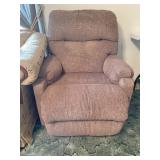 Chocolate brown swivel recliner