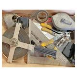 Chalk line speed square measuring tape etc.