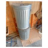 Two trash cans