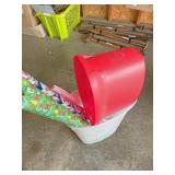Christmas wrapping paper and storage container