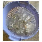 Basket of varying sizes canning jars