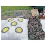 Dead stop arrow target and camo blind material