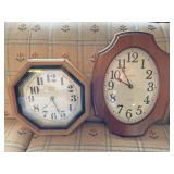 Two wall clocks
