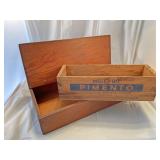 Primitive wooden boxes