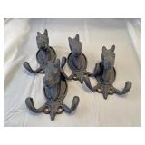 Cast iron horse wall mount hangers