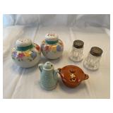 Small lot of salt and pepper shakers