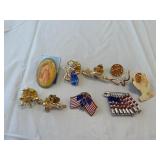 Various lapel pins