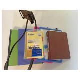 Binders , magnetic board, phone holder