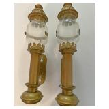Brass wall sconces
