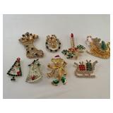 Fancy Christmas brooches