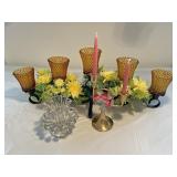 Votive centerpiece and other candleholders