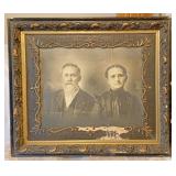 Vintage gesso framed couple