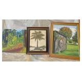 Various oil paintings