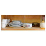 All kitchen items on bottom shelf