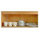All kitchen items on top shelf