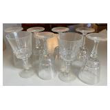 Set of eight stemware glasses