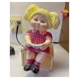 Handpainted cabbage patch plaster statue