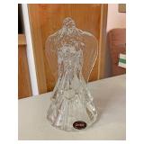 Lead crystal candleholder angel