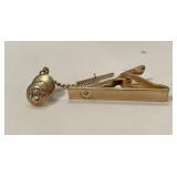 Diamond tie tack and tie clip