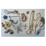 Very nice lot of costume jewelry with cameos and