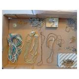 Lot of costume necklaces and other