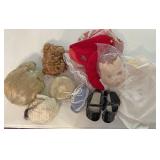 Doll Wigs porcelain head and other doll items