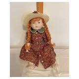 Homemade "Ginger" sad face country girl Porcelain